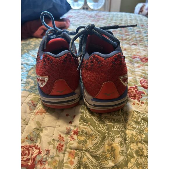 Mizuno Volleyball Wave Rider 19 Blue Pink Trail Running Shoes Women's 6.5 - Picture 4 of 8